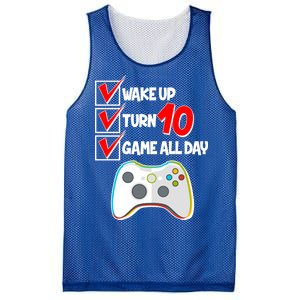 Wake Up Turn Ten Game All Day 10th Birthday Mesh Reversible Basketball Jersey Tank