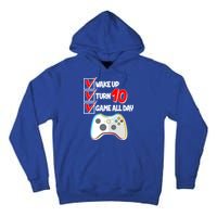 Wake Up Turn Ten Game All Day 10th Birthday Tall Hoodie