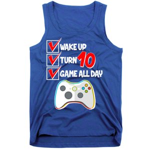 Wake Up Turn Ten Game All Day 10th Birthday Tank Top