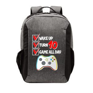 Wake Up Turn Ten Game All Day 10th Birthday Vector Backpack