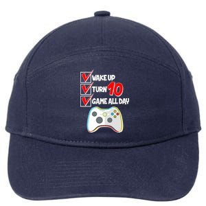 Wake Up Turn Ten Game All Day 10th Birthday 7-Panel Snapback Hat