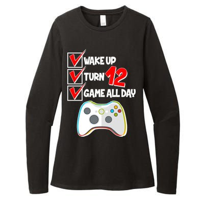 Wake Up Turn Twelve Game All Day 12th Birthday Womens CVC Long Sleeve Shirt