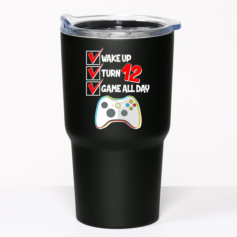 Wake Up Turn Twelve Game All Day 12th Birthday Tumbler