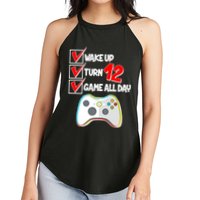 Wake Up Turn Twelve Game All Day 12th Birthday Women's Perfect Tri Rocker Tank