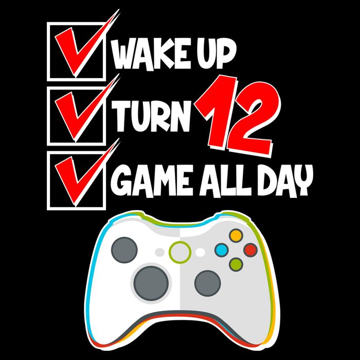 Wake Up Turn Twelve Game All Day 12th Birthday Women's Perfect Tri Rocker Tank