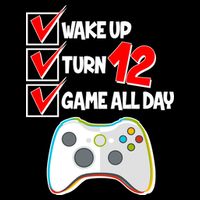 Wake Up Turn Twelve Game All Day 12th Birthday Wool Snapback Cap
