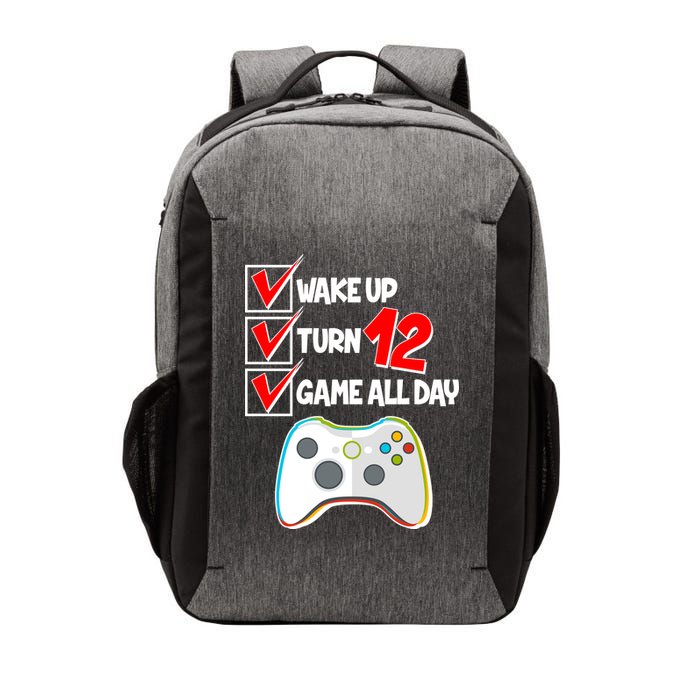 Wake Up Turn Twelve Game All Day 12th Birthday Vector Backpack