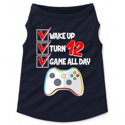 Wake Up Turn Twelve Game All Day 12th Birthday Doggie Tank