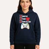 Wake Up Turn Twelve Game All Day 12th Birthday Hoodie