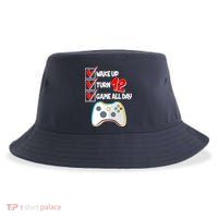 Wake Up Turn Twelve Game All Day 12th Birthday Sustainable Bucket Hat