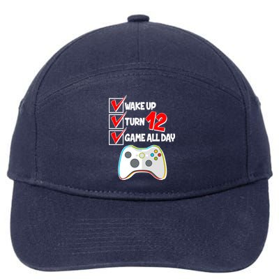 Wake Up Turn Twelve Game All Day 12th Birthday 7-Panel Snapback Hat