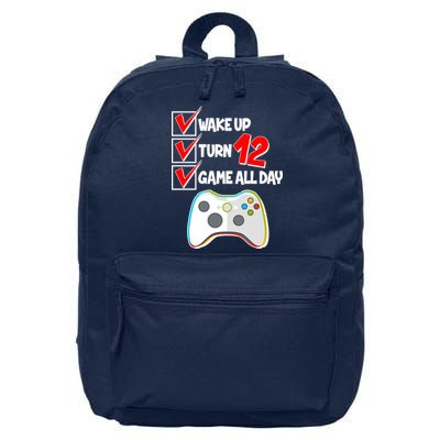 Wake Up Turn Twelve Game All Day 12th Birthday 16 in Basic Backpack