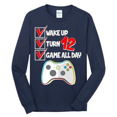 Wake Up Turn Twelve Game All Day 12th Birthday Tall Long Sleeve T-Shirt