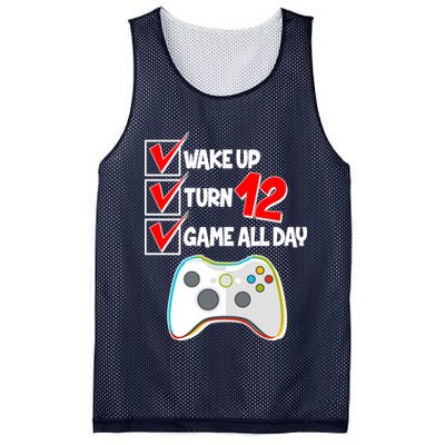 Wake Up Turn Twelve Game All Day 12th Birthday Mesh Reversible Basketball Jersey Tank