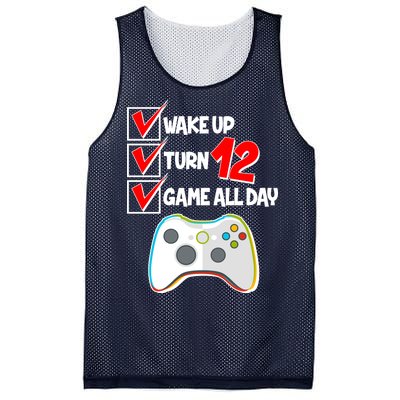 Wake Up Turn Twelve Game All Day 12th Birthday Mesh Reversible Basketball Jersey Tank