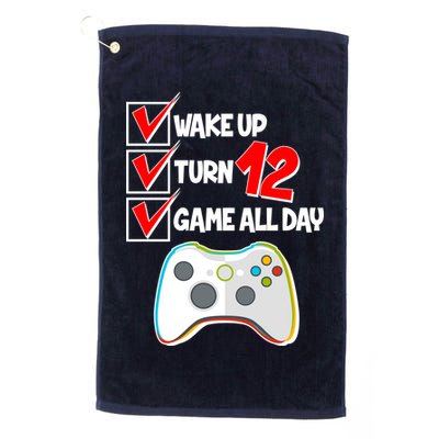 Wake Up Turn Twelve Game All Day 12th Birthday Golf Towel