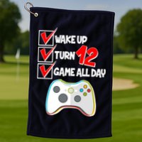 Wake Up Turn Twelve Game All Day 12th Birthday Golf Towel