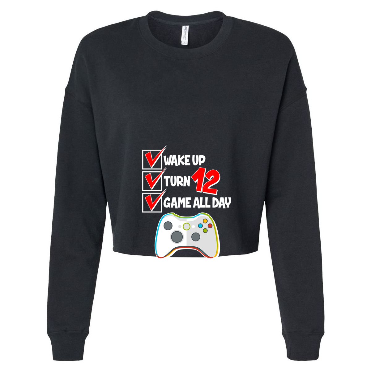 Wake Up Turn Twelve Game All Day 12th Birthday Kids Hoodie