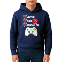 Wake Up Turn Twelve Game All Day 12th Birthday Kids Hoodie