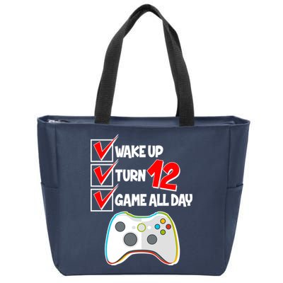 Wake Up Turn Twelve Game All Day 12th Birthday Zip Tote Bag