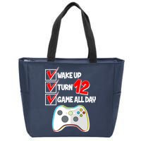 Wake Up Turn Twelve Game All Day 12th Birthday Zip Tote Bag