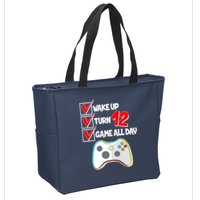 Wake Up Turn Twelve Game All Day 12th Birthday Zip Tote Bag