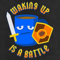 Waking Up is a Battle Funny Coffee Adult Drive Performance Visor
