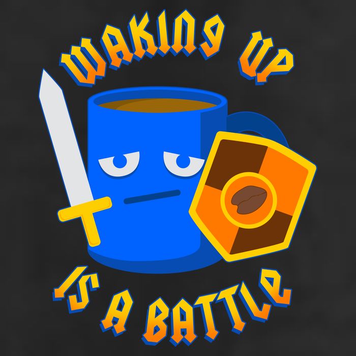 Waking Up is a Battle Funny Coffee Adult Drive Performance Visor