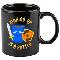 Waking Up is a Battle Funny Coffee 11oz C Handle Ceramic Mug