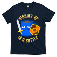 Waking Up is a Battle Funny Coffee T-Shirt