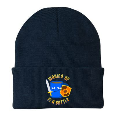 Waking Up is a Battle Funny Coffee Beanie