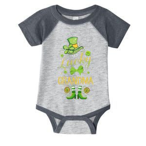 WoI'm A Lucky Grandma St Patty's Day Gift For Grandmother Infant Baby Jersey Bodysuit