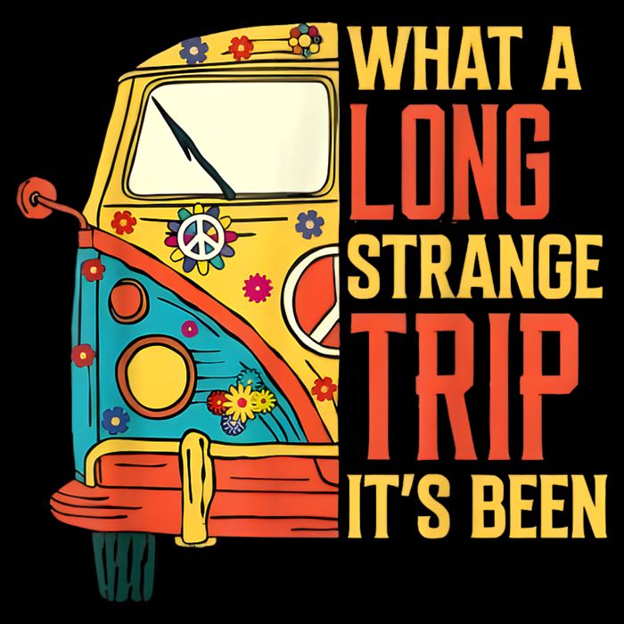What A Long Strange Trip ItS Been 70s Hippie Camping Lover City Backpack