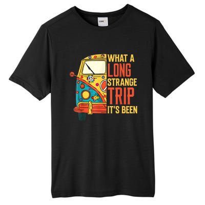 What A Long Strange Trip ItS Been 70s Hippie Camping Lover Tall Fusion ChromaSoft Performance T-Shirt