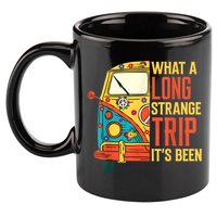 What A Long Strange Trip ItS Been 70s Hippie Camping Lover 11oz C Handle Ceramic Mug