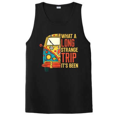 What A Long Strange Trip ItS Been 70s Hippie Camping Lover PosiCharge Competitor Tank