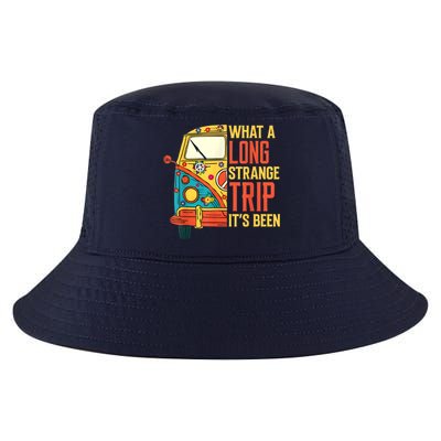 What A Long Strange Trip ItS Been 70s Hippie Camping Lover Cool Comfort Performance Bucket Hat