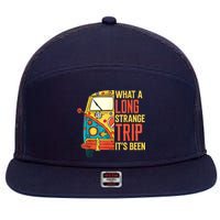 What A Long Strange Trip ItS Been 70s Hippie Camping Lover 7 Panel Mesh Trucker Snapback Hat