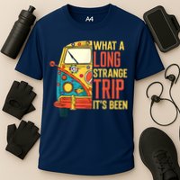 What A Long Strange Trip ItS Been 70s Hippie Camping Lover Cooling Performance Crew T-Shirt