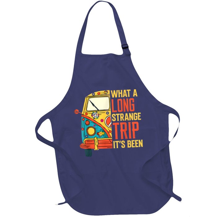 What A Long Strange Trip ItS Been 70s Hippie Camping Lover Apron