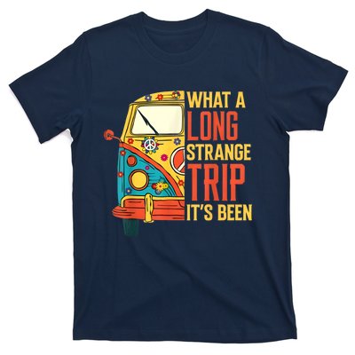 What A Long Strange Trip ItS Been 70s Hippie Camping Lover T-Shirt