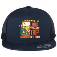 What A Long Strange Trip ItS Been 70s Hippie Camping Lover Flat Bill Trucker Hat