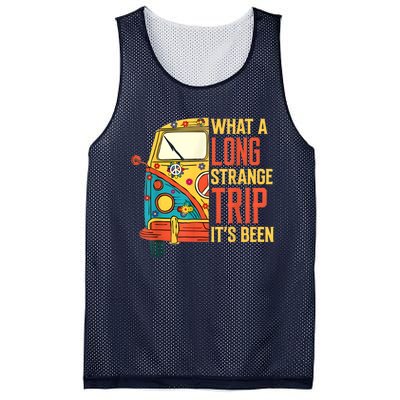 What A Long Strange Trip ItS Been 70s Hippie Camping Lover Mesh Reversible Basketball Jersey Tank