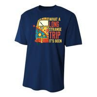 What A Long Strange Trip ItS Been 70s Hippie Camping Lover Youth Performance Sprint T-Shirt