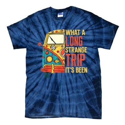 What A Long Strange Trip ItS Been 70s Hippie Camping Lover Tie-Dye T-Shirt