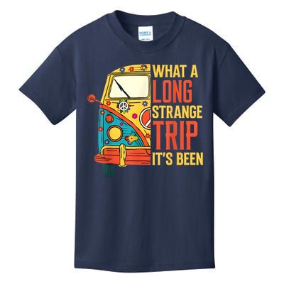 What A Long Strange Trip ItS Been 70s Hippie Camping Lover Kids T-Shirt