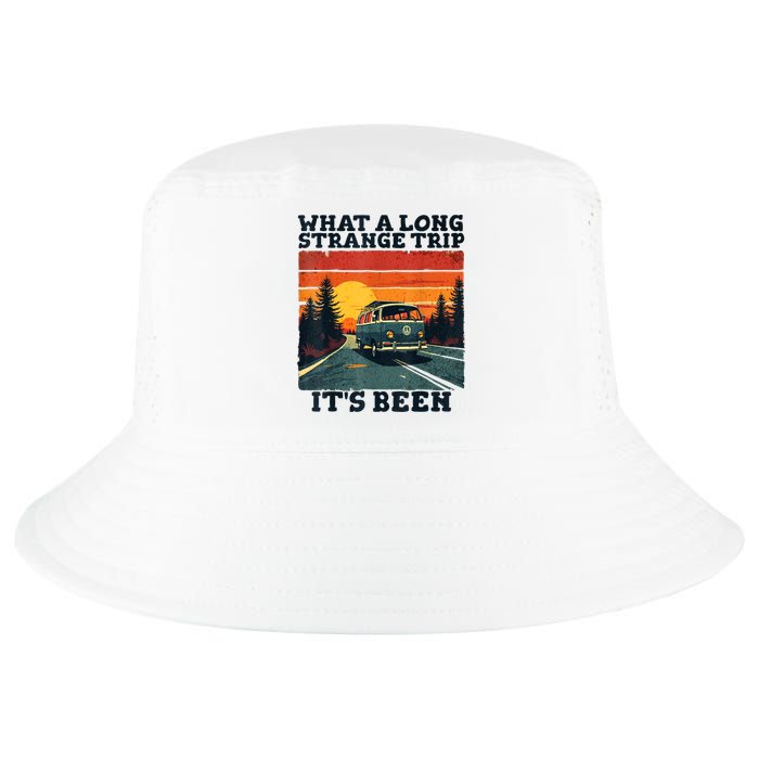 What A Long Strange Trip ItS Been 70s Hippie Camping Lover Cool Comfort Performance Bucket Hat