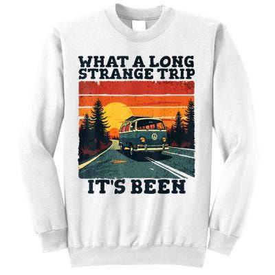 What A Long Strange Trip ItS Been 70s Hippie Camping Lover Sweatshirt