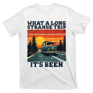 What A Long Strange Trip ItS Been 70s Hippie Camping Lover T-Shirt