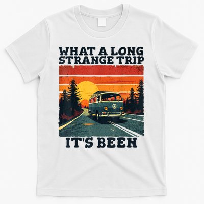 What A Long Strange Trip ItS Been 70s Hippie Camping Lover T-Shirt